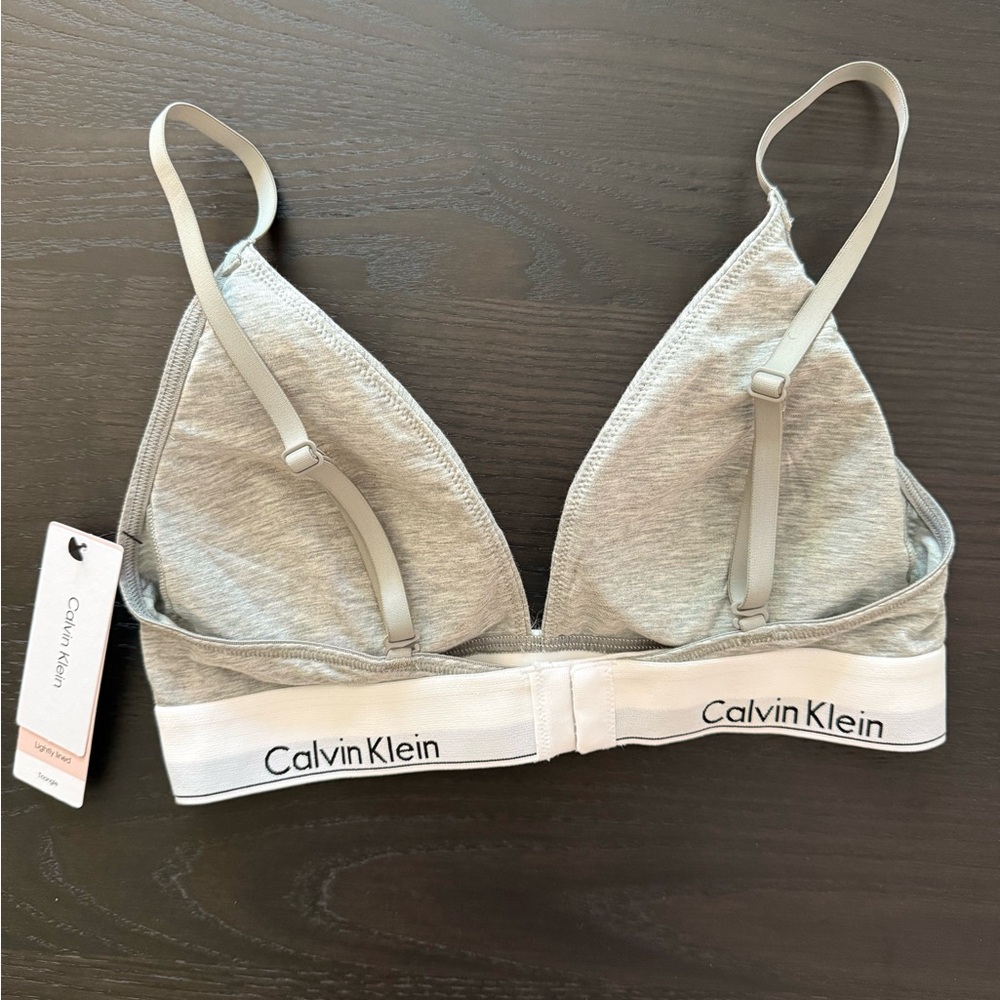 Calvin Klein Light Gray Triangle Bralette